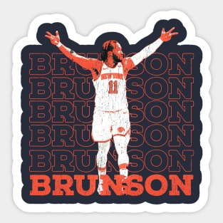 jalen brunson -  vintage grunge Sticker